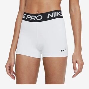 Nike Women's Black and White Athletic Shorts 3”